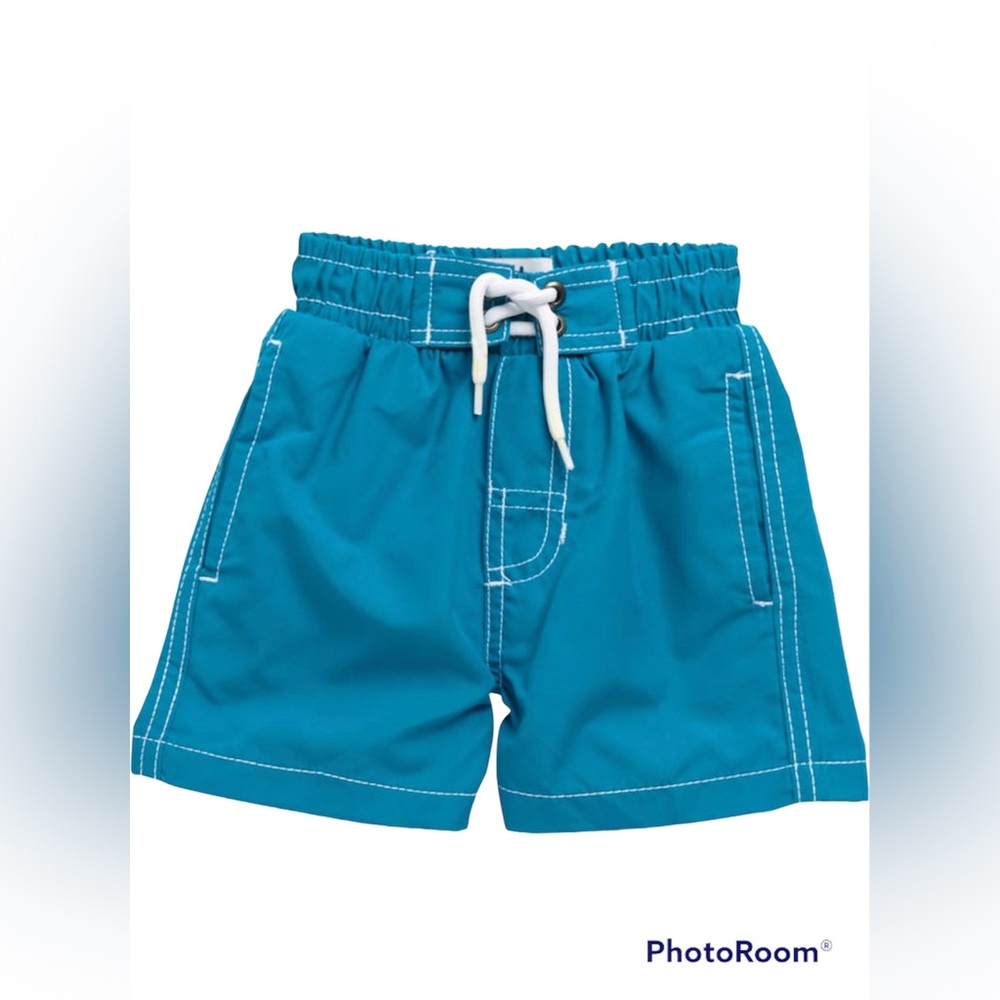 Beach Bros Boy’s Teal Blue Swim Trunks|  size: 7